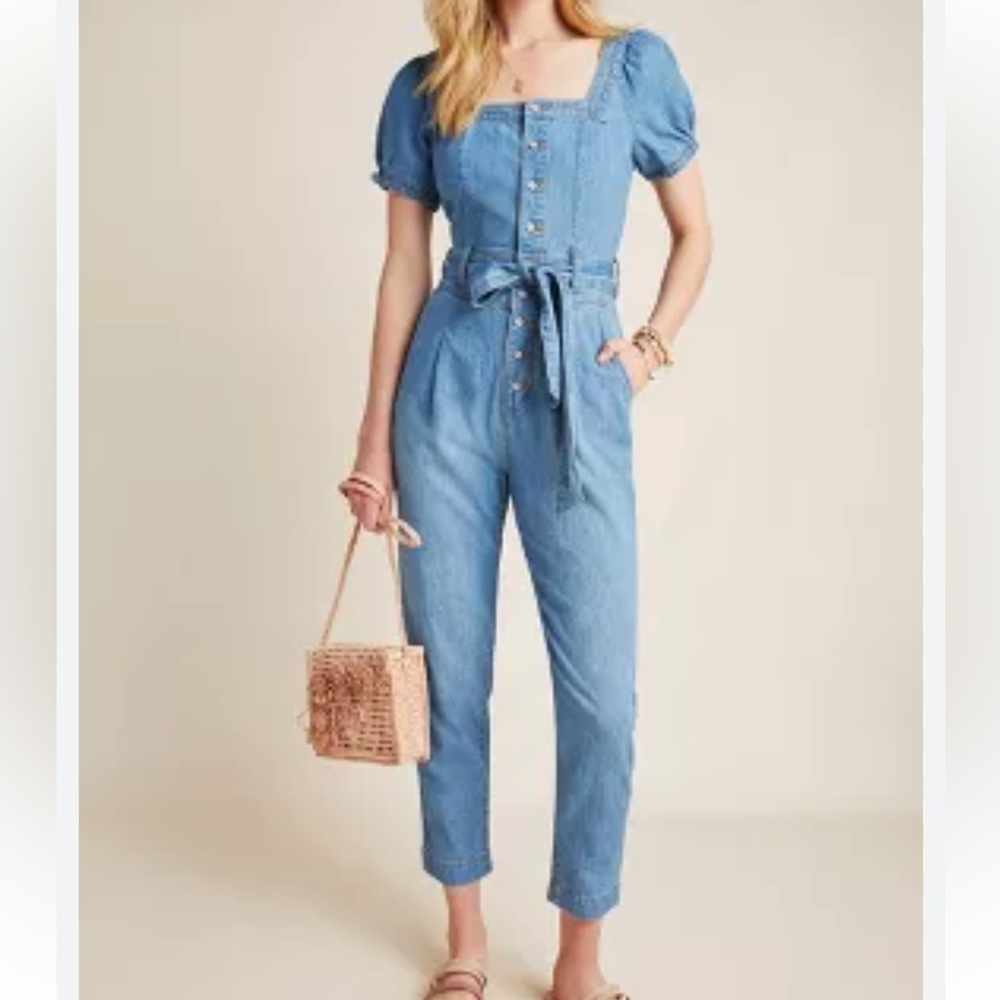 Anthropologie denim Jumpsuit - Picture 2 of 7